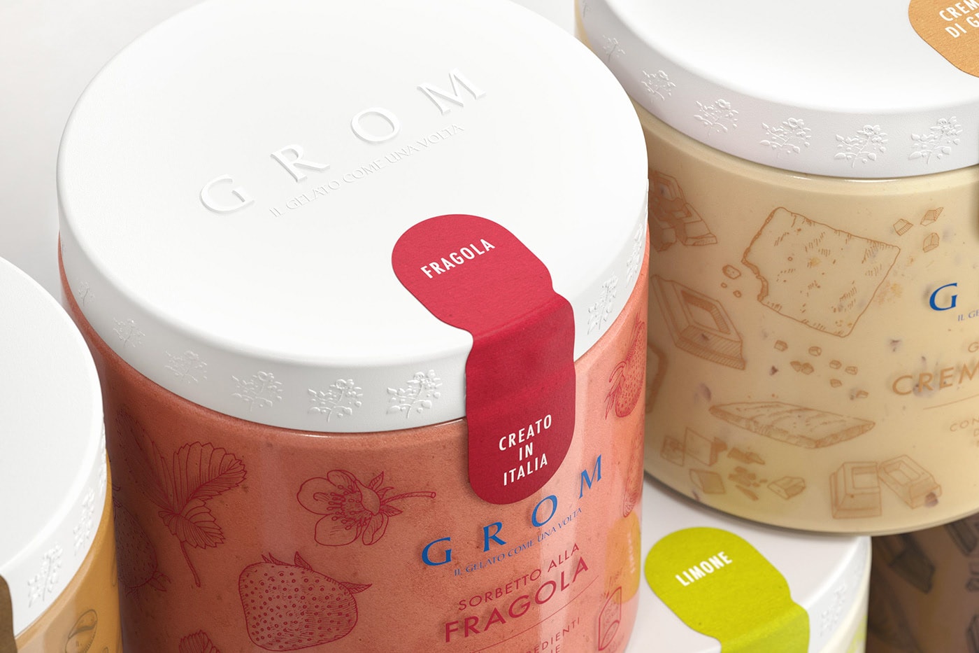 國際知名GROM意式冰淇淋品牌設(shè)計——包裝設(shè)計形象升級，食品品牌設(shè)計，食品品牌策劃，品牌戰(zhàn)略升級，深圳品牌設(shè)計，左右格局